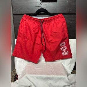 South Silk Red Shorts